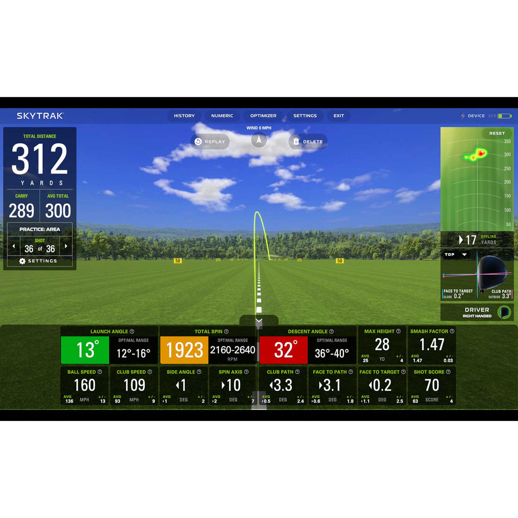 SkyTrak+ Golf Launch Monitor & Simulator (Certified Pre-Owned) with 1-Year FREE Foresight Course Play Package