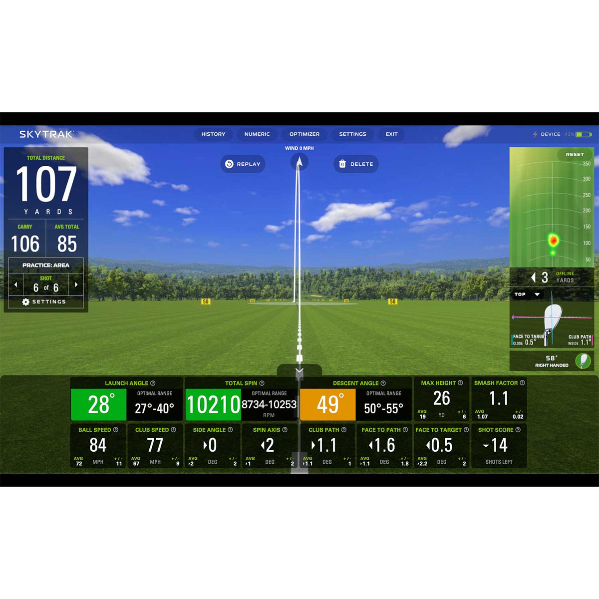 SkyTrak+ Golf Launch Monitor & Simulator with 1-Year FREE Foresight Course Play Package