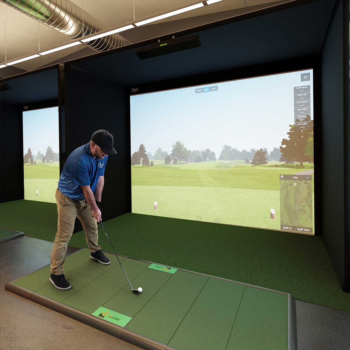 TruGolf APOGEE with PlayBetter SimStudio™ OVERHEAD Premium Home Golf Studio Package with Carl's Place Pro Enclosure