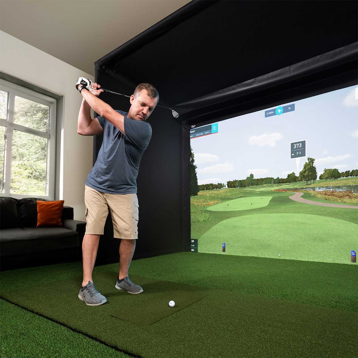 TruGolf APOGEE with PlayBetter SimStudio™ OVERHEAD Premium Home Golf Studio Package with Carl's Place Pro Enclosure