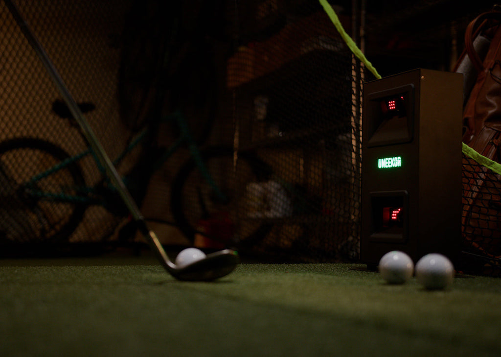 Uneekor EYE MINI LITE with PlayBetter SimStudio™ COMPLETE Package | Golf Simulator Studio with Impact Screen, Enclosure, Side Barriers, Hitting/Putting Mats & Projector