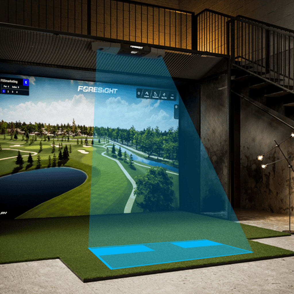 Foresight Falcon with PlayBetter SimStudio™ COMPLETE Package | Golf Simulator Studio with Impact Screen, Enclosure, Side Barriers, Hitting/Putting Mats & Projector