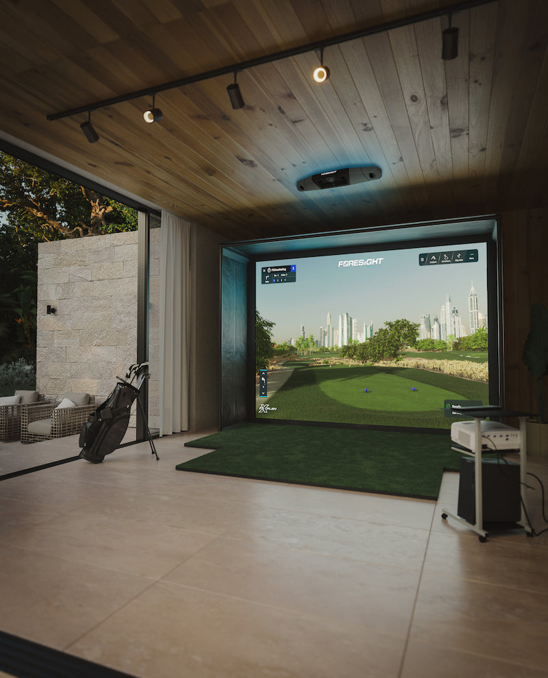 Foresight Falcon with PlayBetter SimStudio™ ESSENTIALS Package | Golf Simulator Studio with Impact Screen, Enclosure, Hitting Mat, & Projector