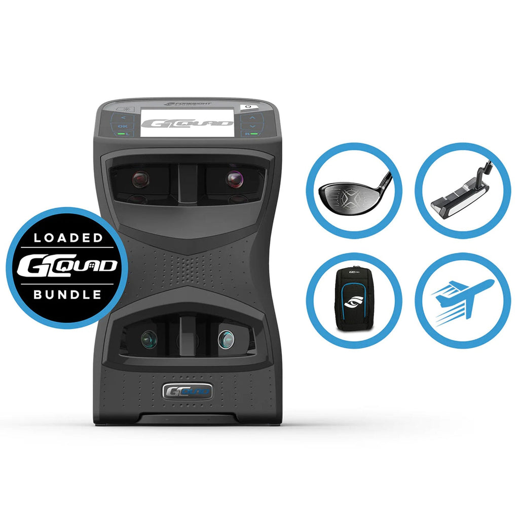 Foresight GCQuad Golf Launch Monitor with Carl's Place Curved Enclosure Home Golf Studio Package