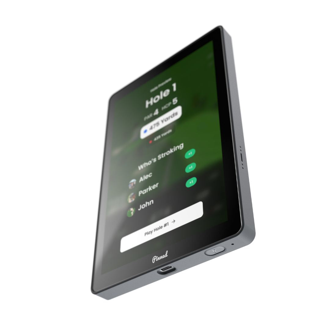 Pinned Golf The Caddie Portable GPS Golf Tablet