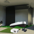 ProTee VX SportScreen Vanish Retractable Golf Studio Complete Package | Home Golf Simulator Studio with Impact Screen, Enclosure, Hitting Mat, Putting Turf & Projector