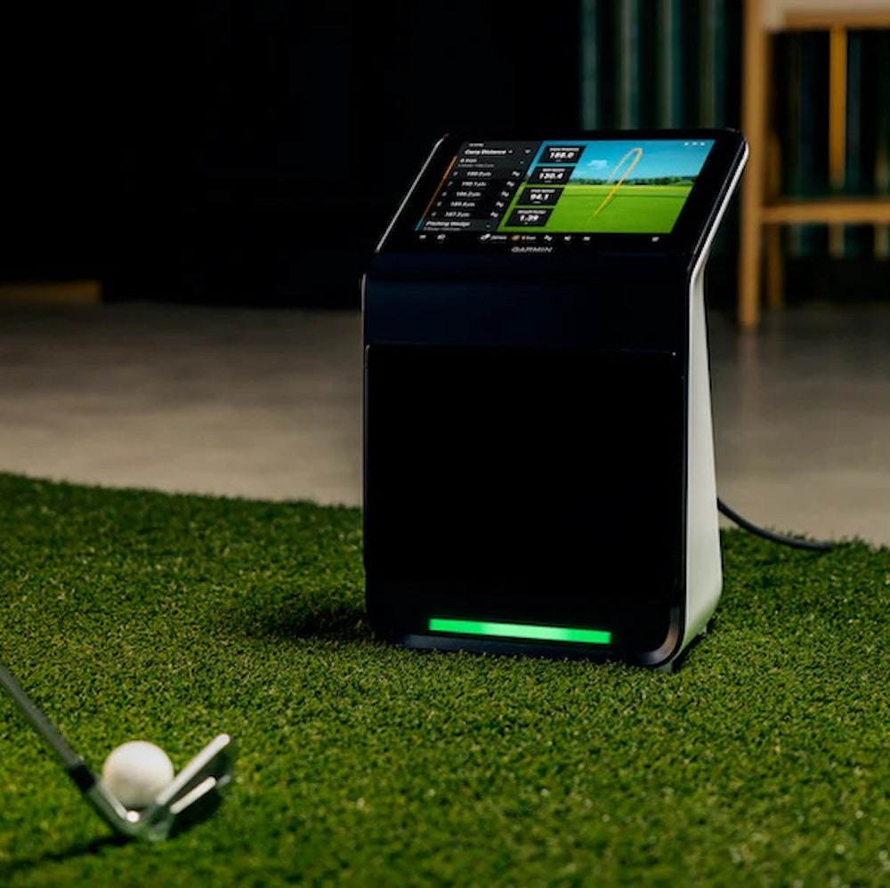 Garmin Approach R50 SportScreen Vanish LITE Hybrid-Retractable Golf Studio Complete Package | Home Golf Simulator Studio with Impact Screen, Enclosure, Hitting Mat, Putting Turf & Projector