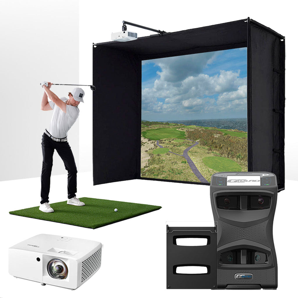 Foresight GCQuad with PlayBetter SimStudio™ BYO (Build Your Own) Package – Custom Home Golf Simulator Studio Builder with Impact Screen, Enclosure, Optional Mats, Projector & More