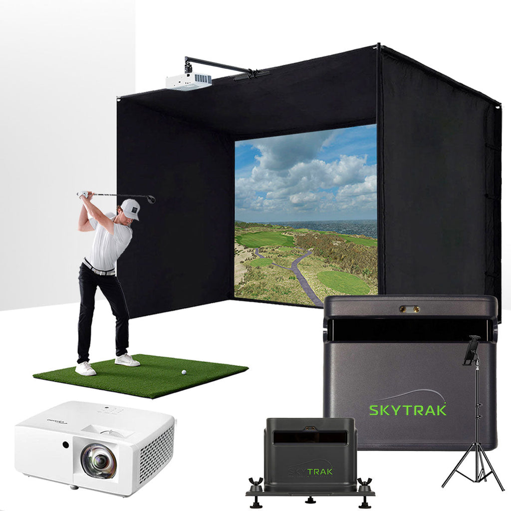 SkyTrak ST MAX with PlayBetter SimStudio™ BYO (Build Your Own) Package – Custom Home Golf Simulator Studio Builder with Impact Screen, Enclosure, Optional Mats, Projector & More