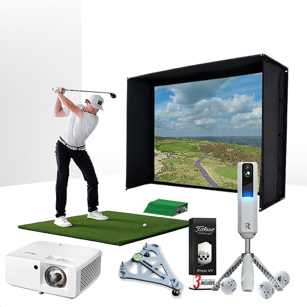 Rapsodo MLM2PRO with PlayBetter SimStudio™ BYO (Build Your Own) Package – Custom Home Golf Simulator Studio Builder with Impact Screen, Enclosure, Optional Mats, Projector & More