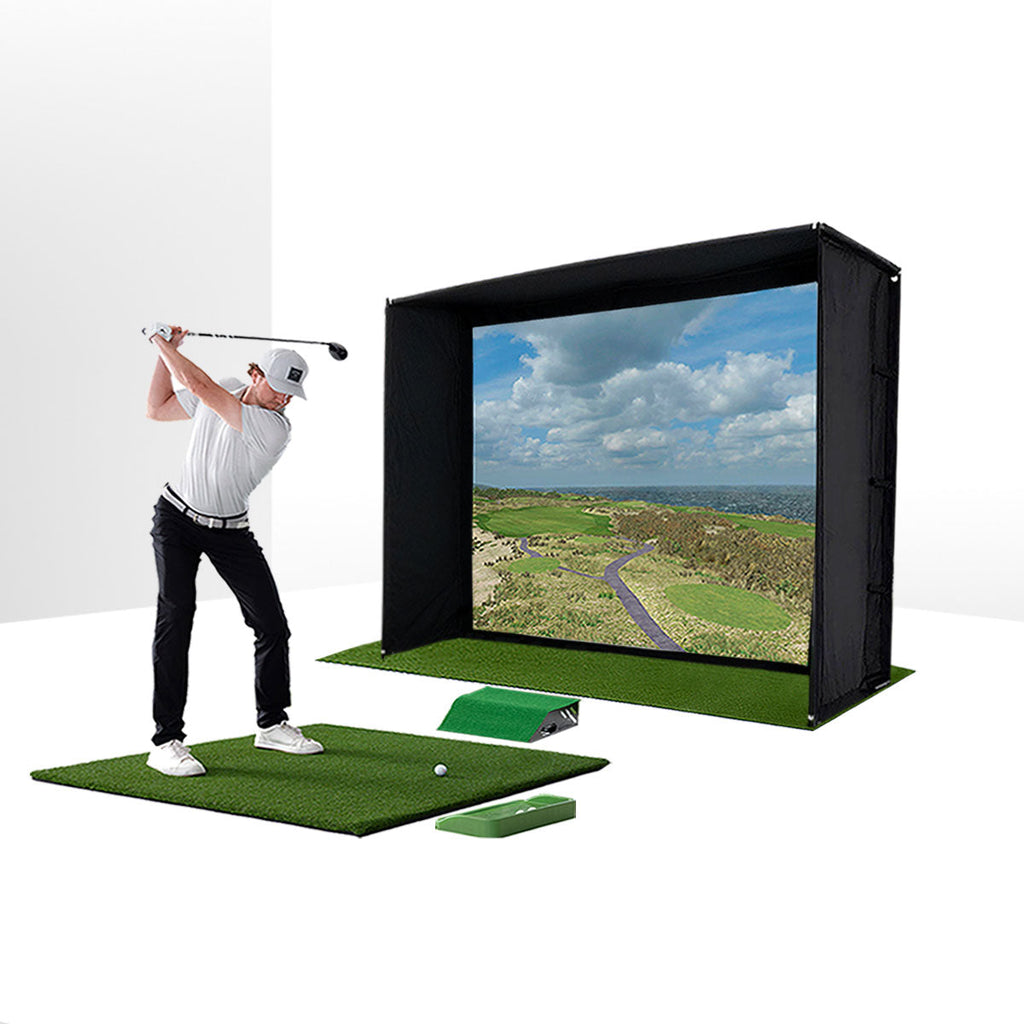 PlayBetter SimStudio™ BYO (Build Your Own) Package – Custom Home Golf Simulator Studio Builder with Impact Screen, Enclosure, Optional Mats, Projector & More