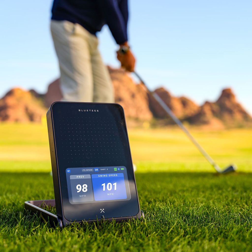 Blue Tees Golf Rainmaker Golf Launch Monitor Home Net Studio with The Net Return Premium Hitting Net Package
