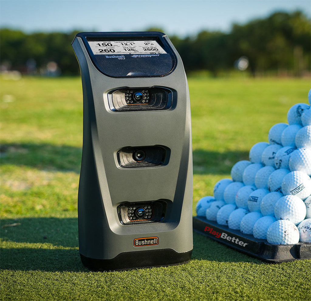 Bushnell Launch Pro Circle B with PlayBetter SimStudio™ ESSENTIALS Package | Golf Simulator Studio with Impact Screen, Enclosure, Hitting Mat & Projector