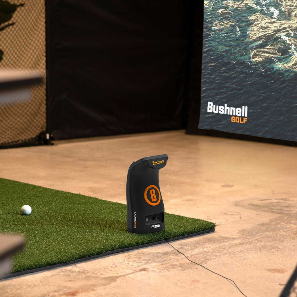 Bushnell LPi Circle B Personal Launch Monitor & Simulator Home Net Studio with The Net Return Premium Hitting Net Package