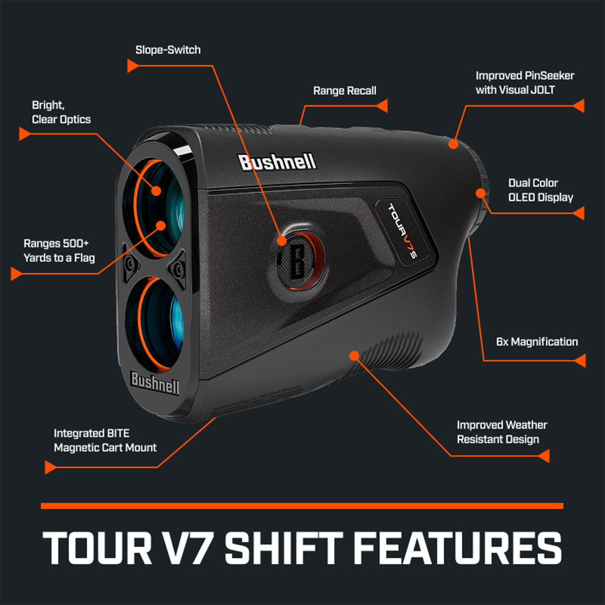 Bushnell Tour V7 Shift Golf Laser Rangefinder