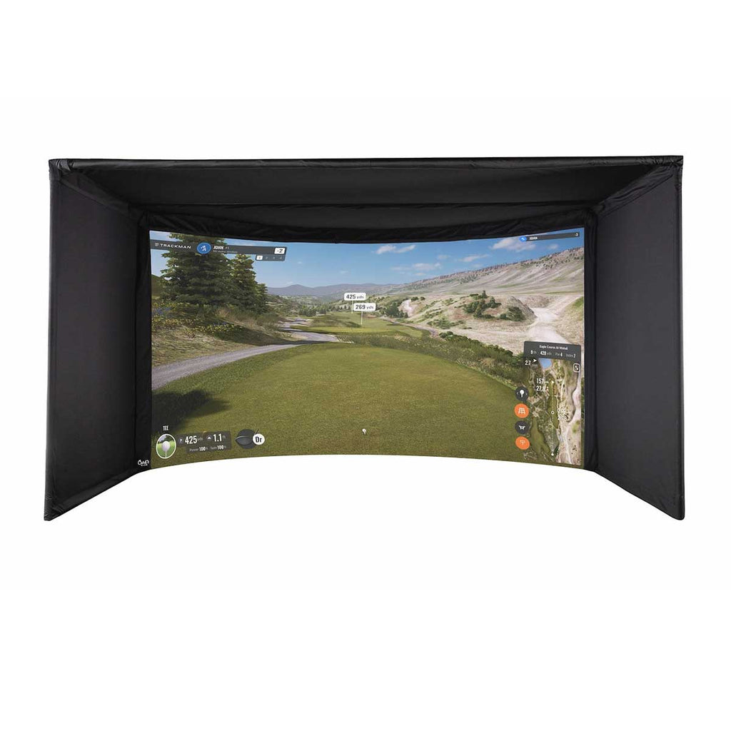 Foresight GCQuad Golf Launch Monitor with Carl's Place Curved Enclosure Home Golf Studio Package