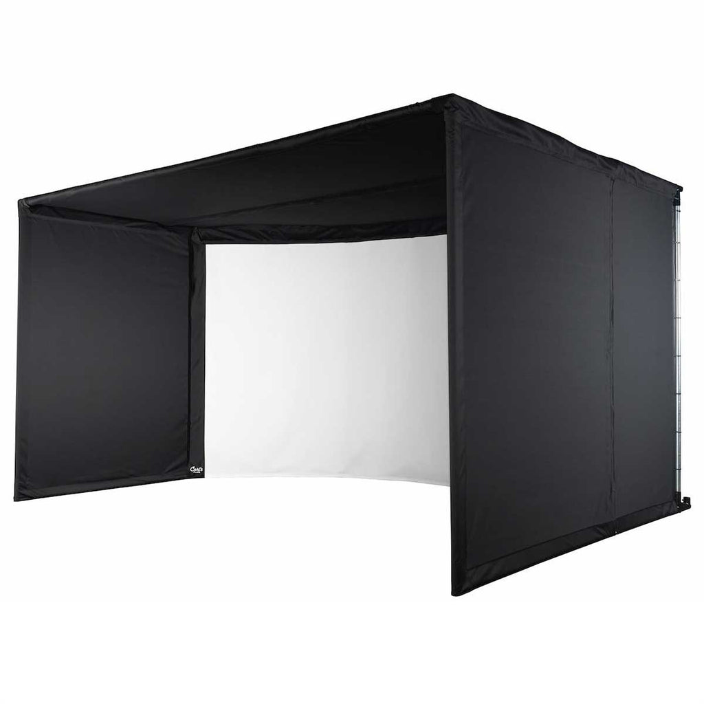 TruGolf APOGEE with PlayBetter SimStudio™ OVERHEAD Premium Home Golf Studio Package with Carl's Place Curved Enclosure