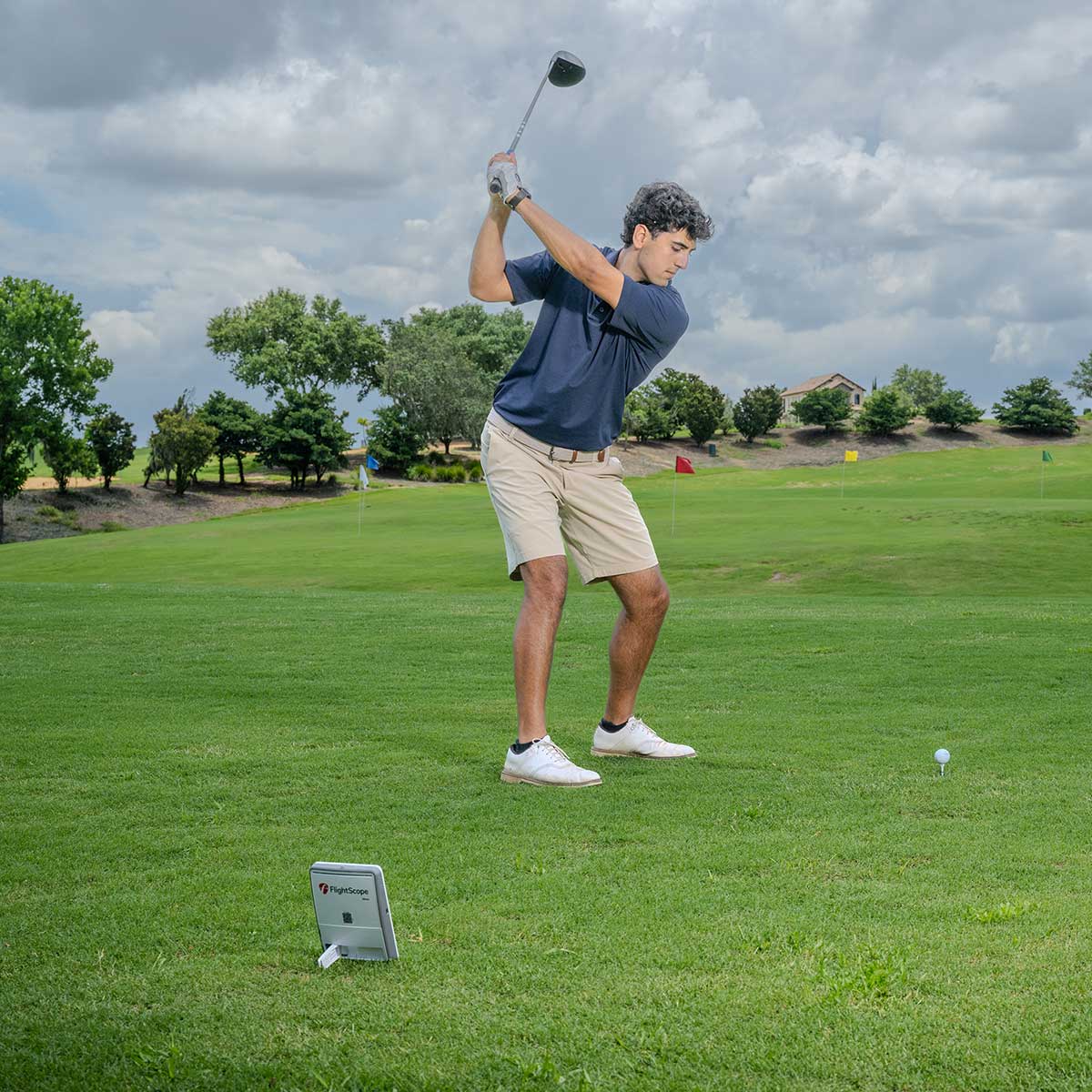 FlightScope Mevo Gen2 Golf Launch Monitor Home Net Studio with The Net Return Premium Hitting Net Package