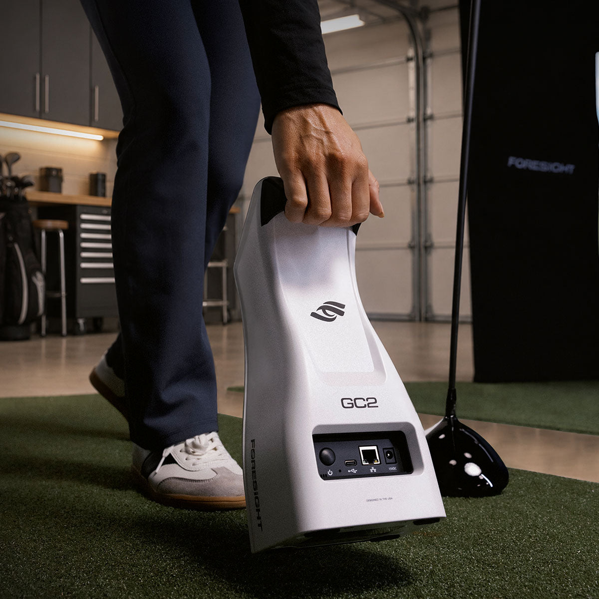 Foresight GC2 with PlayBetter SimStudio™ COMPLETE Package | Golf Simulator Studio with Impact Screen, Enclosure, Side Barriers, Hitting/Putting Mats & Projector