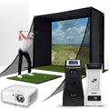 Foresight GC2 with PlayBetter SimStudio™ COMPLETE Package | Golf Simulator Studio with Impact Screen, Enclosure, Side Barriers, Hitting/Putting Mats & Projector