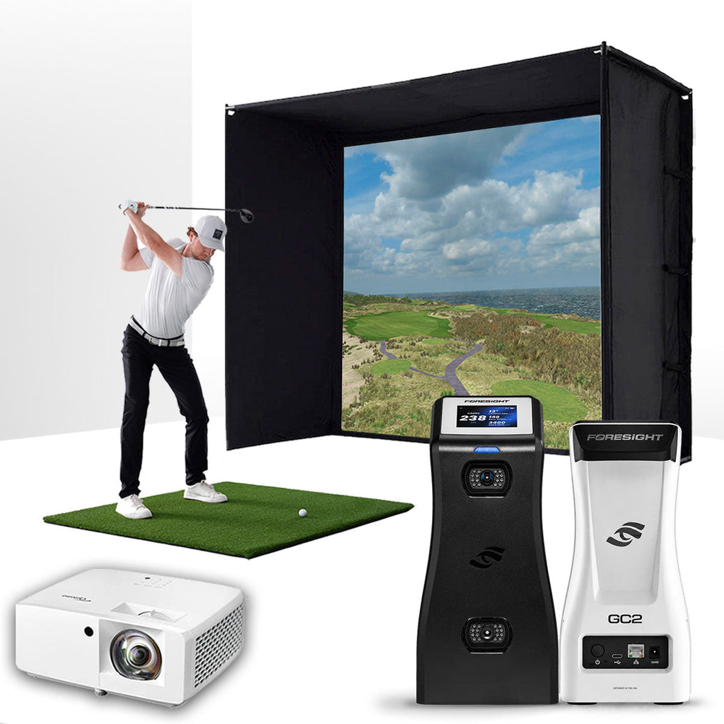 Foresight GC2 with PlayBetter SimStudio™ BYO (Build Your Own) Package – Custom Home Golf Simulator Studio Builder with Impact Screen, Enclosure, Optional Mats, Projector & More