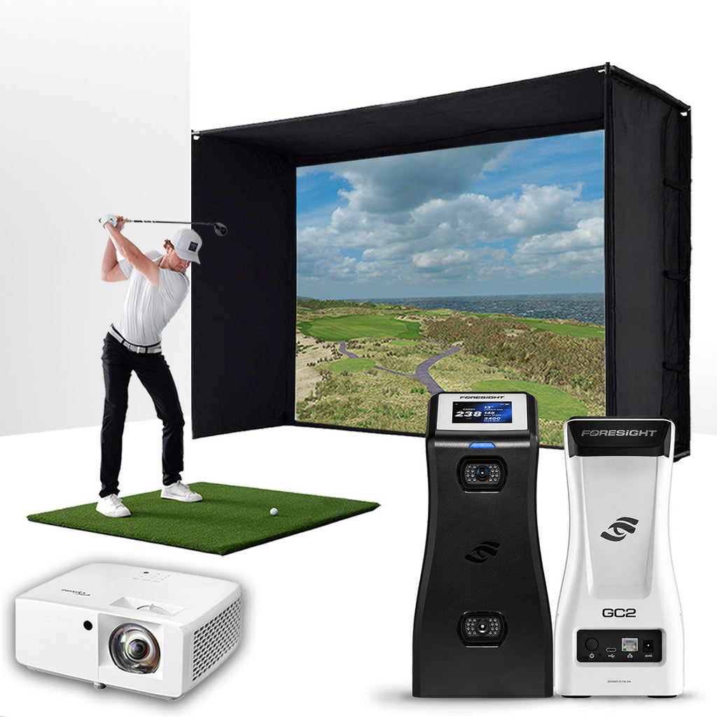 Foresight GC2 with PlayBetter SimStudio™ BYO (Build Your Own) Package – Custom Home Golf Simulator Studio Builder with Impact Screen, Enclosure, Optional Mats, Projector & More