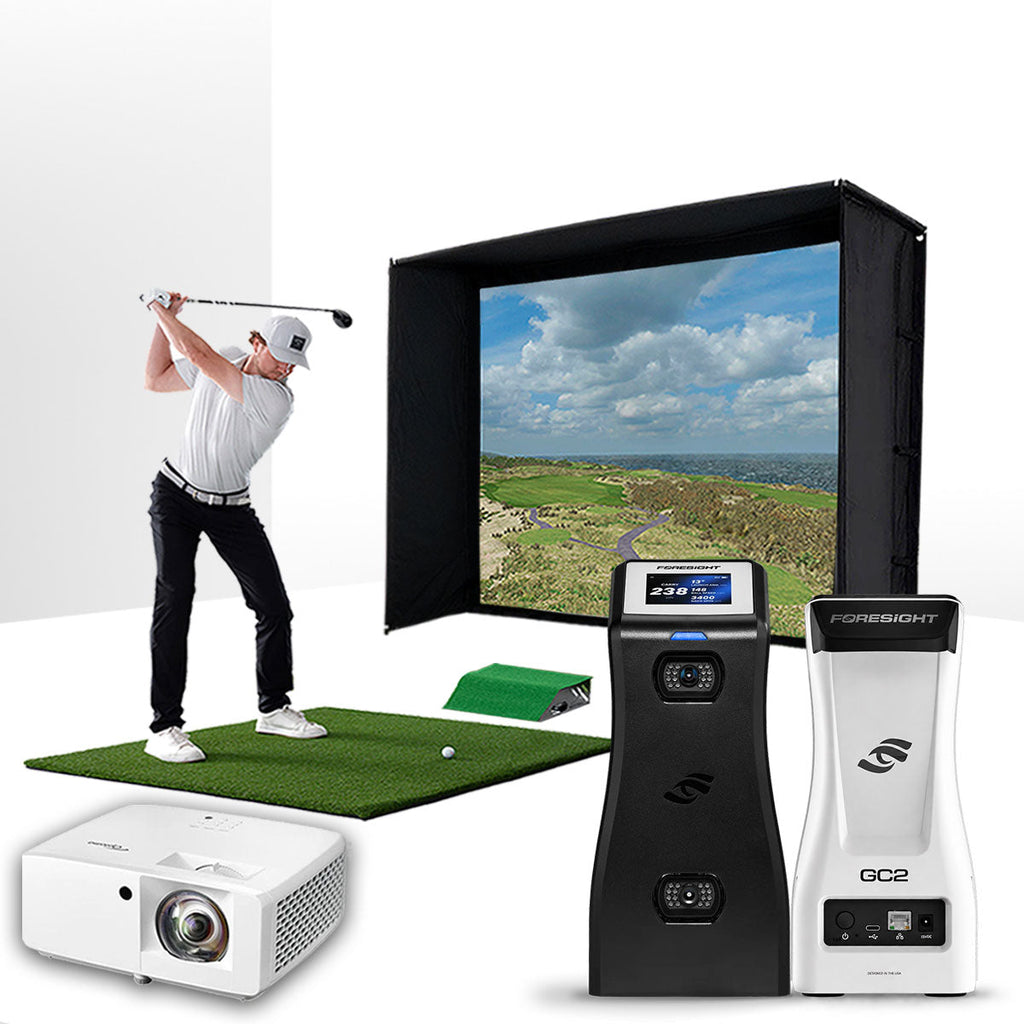Foresight GC2 with PlayBetter SimStudio™ BYO (Build Your Own) Package – Custom Home Golf Simulator Studio Builder with Impact Screen, Enclosure, Optional Mats, Projector & More