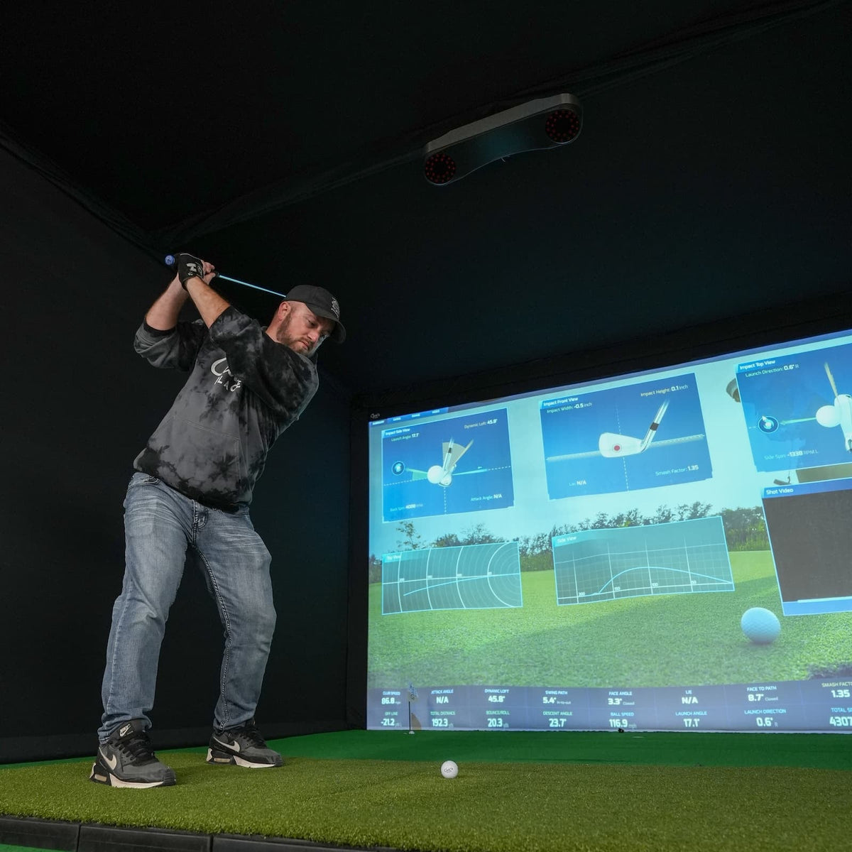 ProTee VX with PlayBetter SimStudio BYO™ (Build Your Own) Package – Custom Home Golf Simulator Studio Builder with Impact Screen, Enclosure, Optional Mats, Projector & More