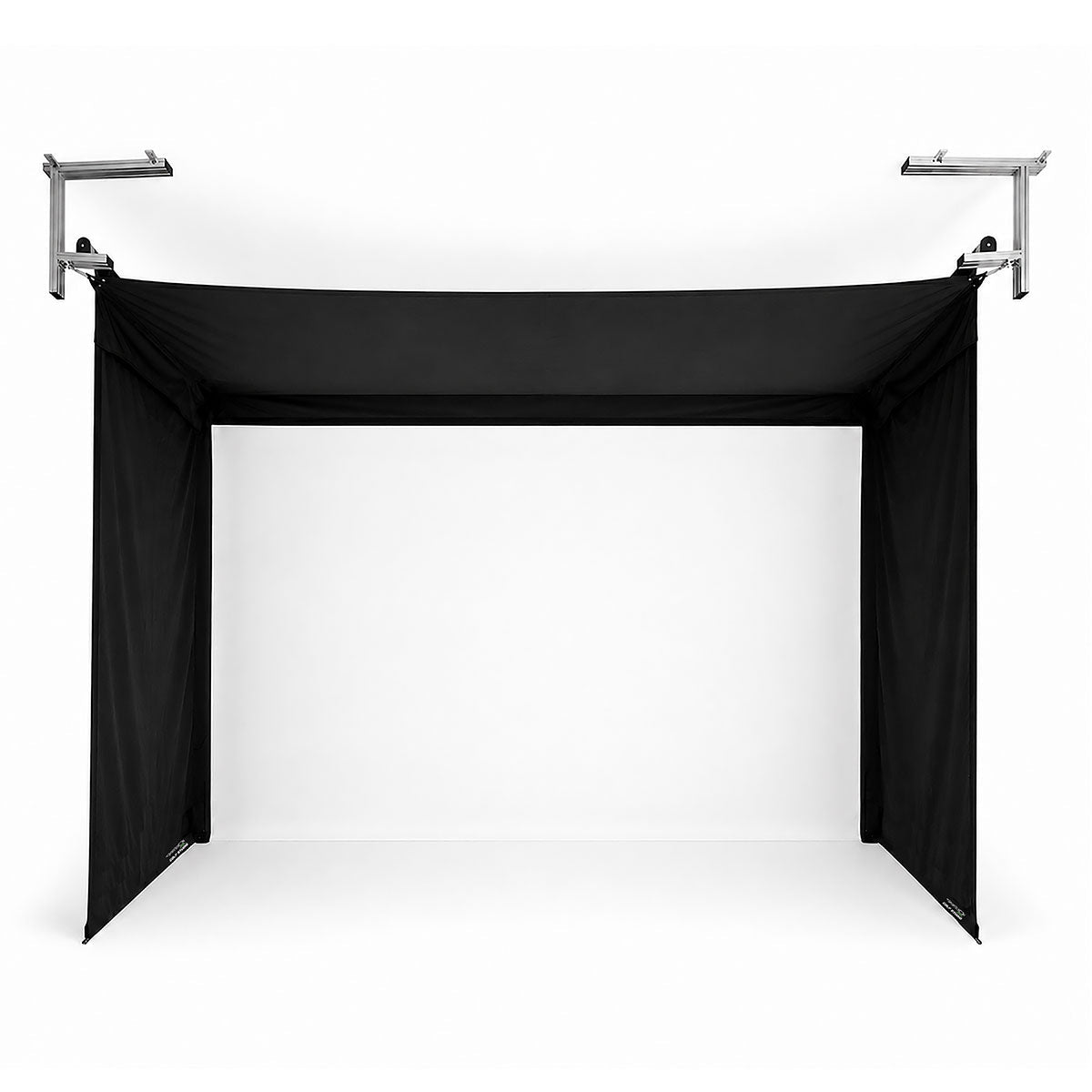 SportScreen Vanish Retractable Golf Studio Complete Package by PlayBetter | Home Golf Simulator Studio with Impact Screen, Enclosure, Hitting Mat, Putting Turf & Projector