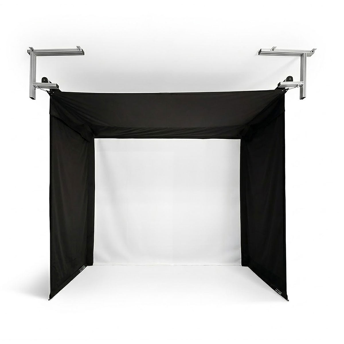 SportScreen Vanish Retractable Golf Studio Complete Package by PlayBetter | Home Golf Simulator Studio with Impact Screen, Enclosure, Hitting Mat, Putting Turf & Projector