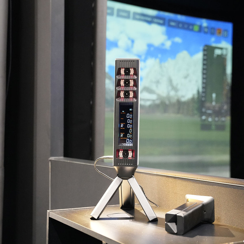 Square Golf Omni with PlayBetter SimStudio™ ESSENTIALS Package | Golf Simulator Studio with Impact Screen, Enclosure, Hitting Mat & Projector